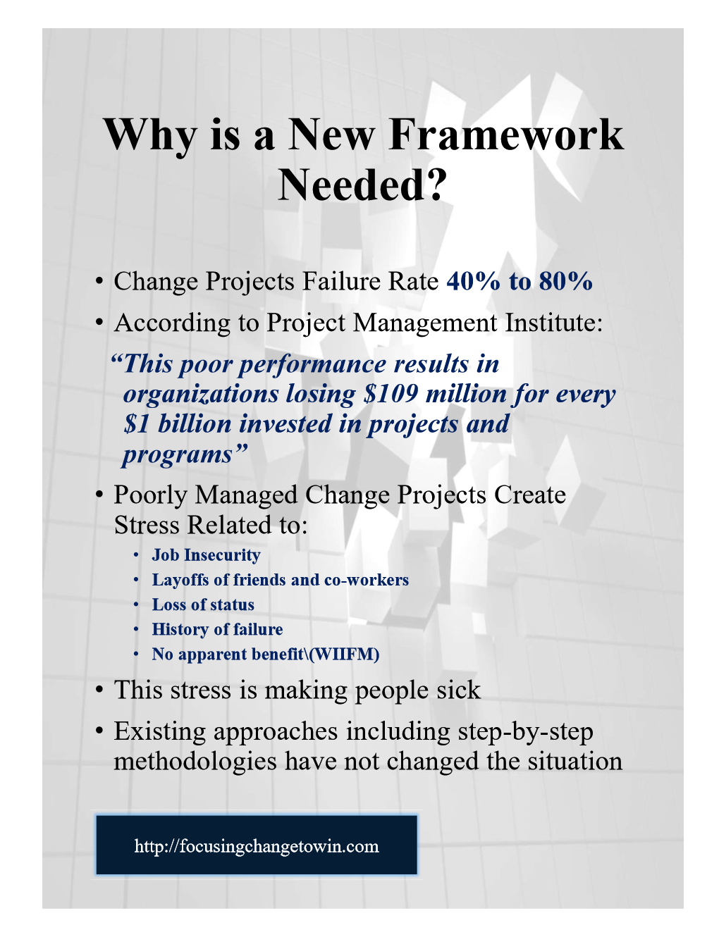 Why is a New Framework Needed.Page 2 of 6